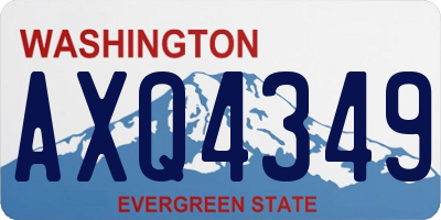 WA license plate AXQ4349