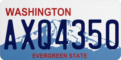 WA license plate AXQ4350