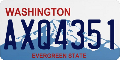 WA license plate AXQ4351