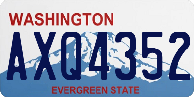 WA license plate AXQ4352