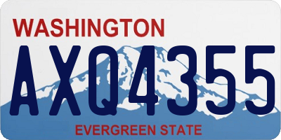 WA license plate AXQ4355