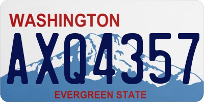 WA license plate AXQ4357