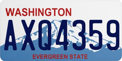 WA license plate AXQ4359