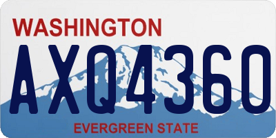 WA license plate AXQ4360