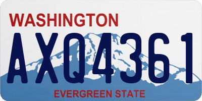 WA license plate AXQ4361