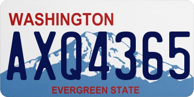 WA license plate AXQ4365