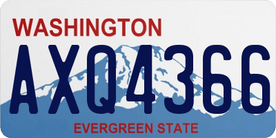 WA license plate AXQ4366
