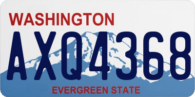WA license plate AXQ4368