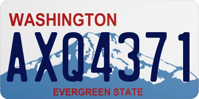 WA license plate AXQ4371