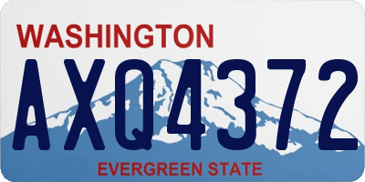 WA license plate AXQ4372