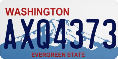 WA license plate AXQ4373