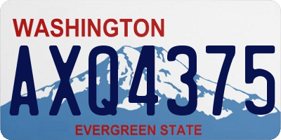 WA license plate AXQ4375
