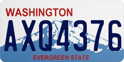 WA license plate AXQ4376