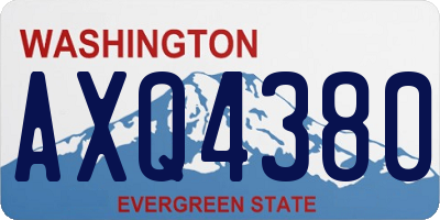 WA license plate AXQ4380