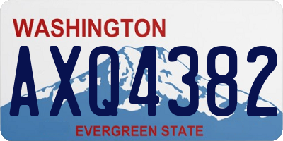 WA license plate AXQ4382