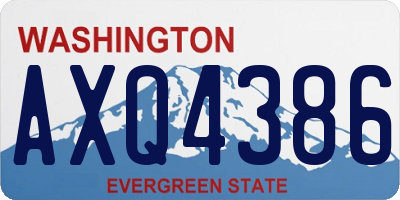 WA license plate AXQ4386