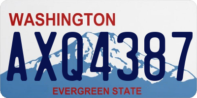 WA license plate AXQ4387