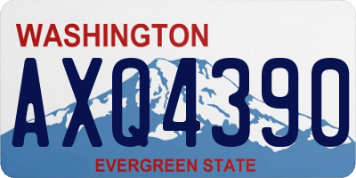 WA license plate AXQ4390