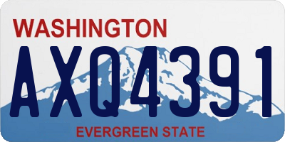 WA license plate AXQ4391
