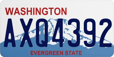 WA license plate AXQ4392