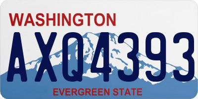 WA license plate AXQ4393