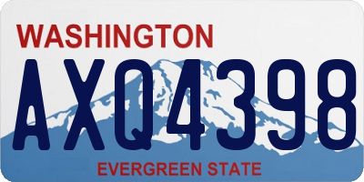 WA license plate AXQ4398