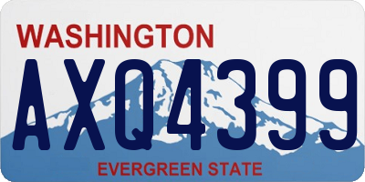 WA license plate AXQ4399