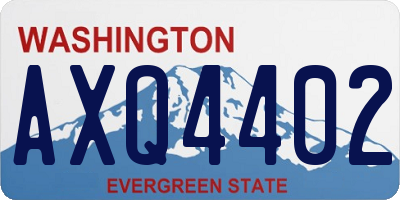 WA license plate AXQ4402