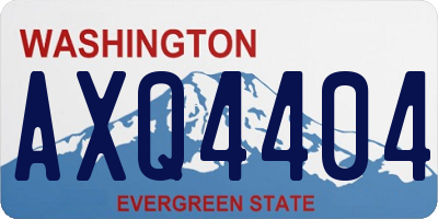 WA license plate AXQ4404