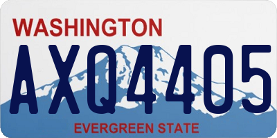 WA license plate AXQ4405