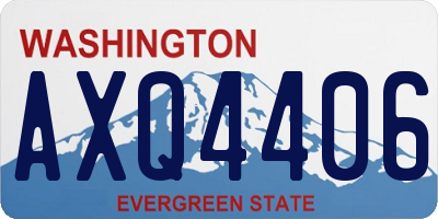 WA license plate AXQ4406