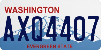WA license plate AXQ4407