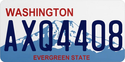 WA license plate AXQ4408