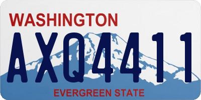 WA license plate AXQ4411