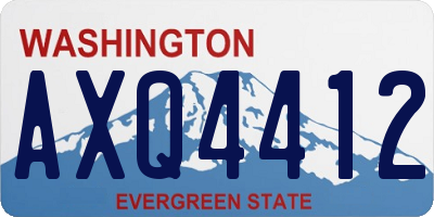 WA license plate AXQ4412