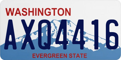 WA license plate AXQ4416