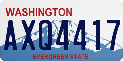 WA license plate AXQ4417