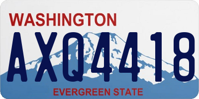 WA license plate AXQ4418