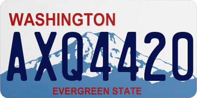 WA license plate AXQ4420
