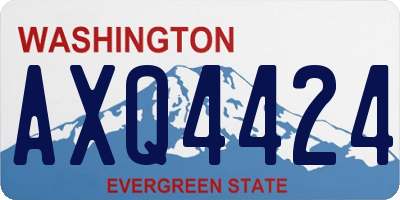 WA license plate AXQ4424