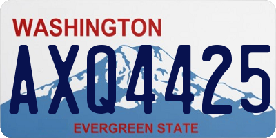 WA license plate AXQ4425