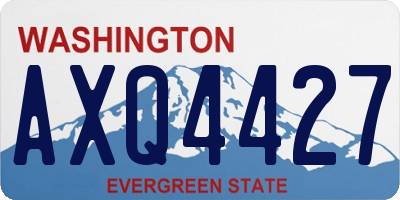 WA license plate AXQ4427