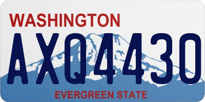 WA license plate AXQ4430