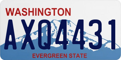 WA license plate AXQ4431