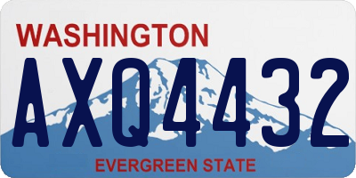 WA license plate AXQ4432