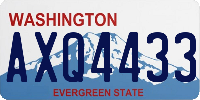 WA license plate AXQ4433