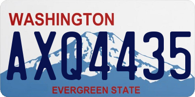 WA license plate AXQ4435