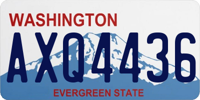 WA license plate AXQ4436
