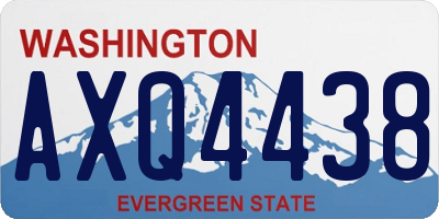 WA license plate AXQ4438