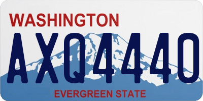 WA license plate AXQ4440